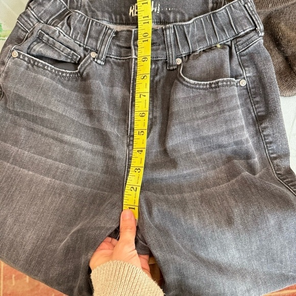 Rewash Black Distressed Elastic Waist Denim Jeans 5/27 - Picture 4 of 10